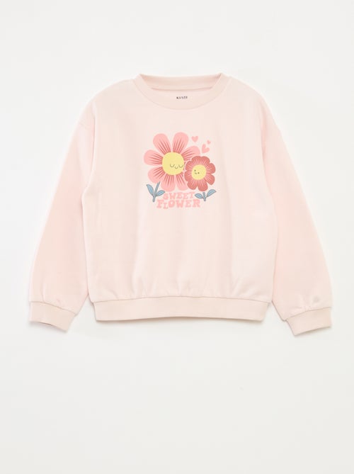 Sweatshirt de manga comprida com estampado - Kiabi