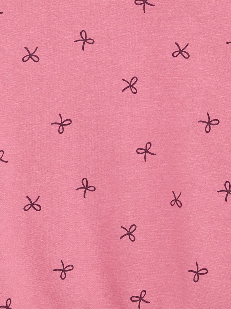 Sweatshirt de manga comprida com estampado Rosa - Kiabi