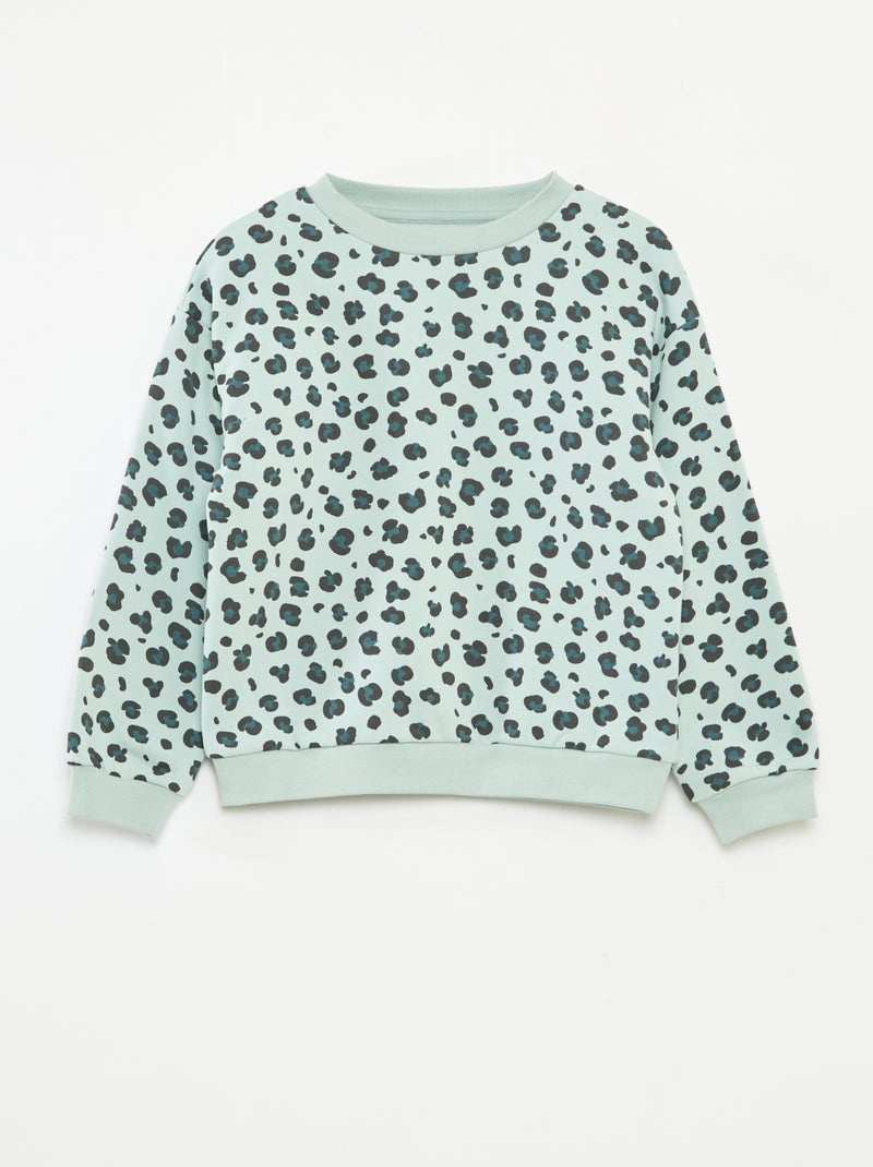 Sweatshirt de manga comprida com estampado Verde - Kiabi
