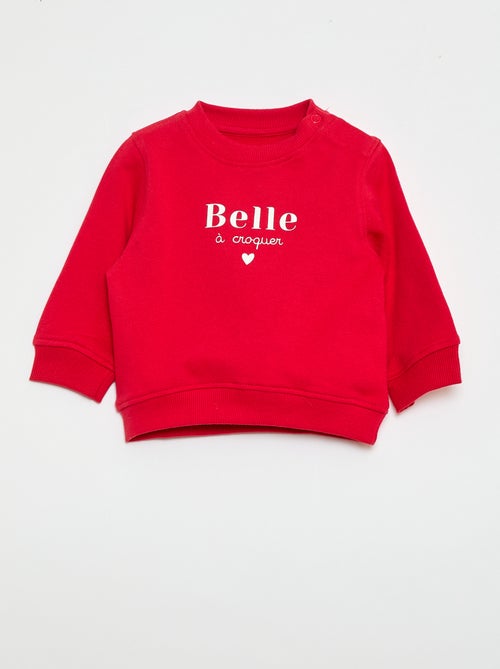 Sweatshirt de manga comprida com estampado - Kiabi