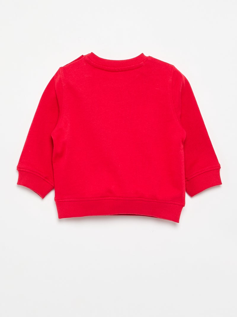 Sweatshirt de manga comprida com estampado Vermelho - Kiabi