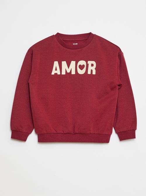 Sweatshirt de manga comprida com estampado - Kiabi