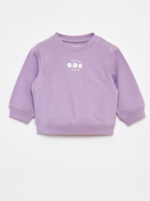 Sweatshirt de manga comprida com estampado - Kiabi