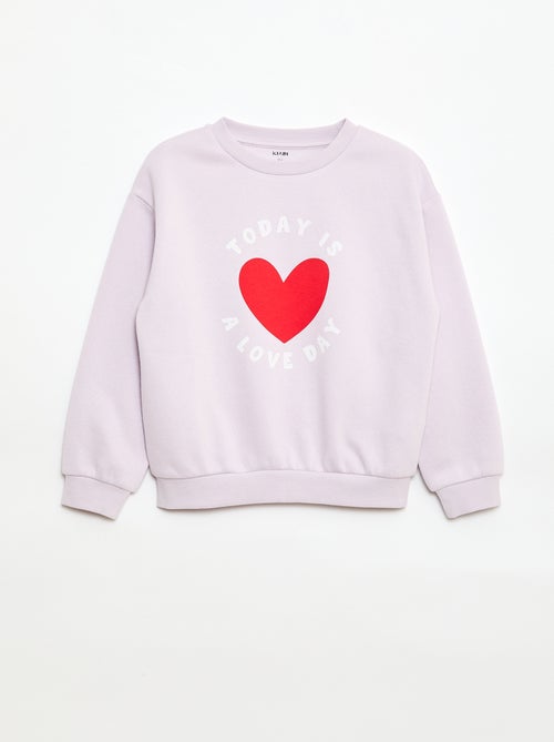 Sweatshirt de manga comprida com estampado - Kiabi