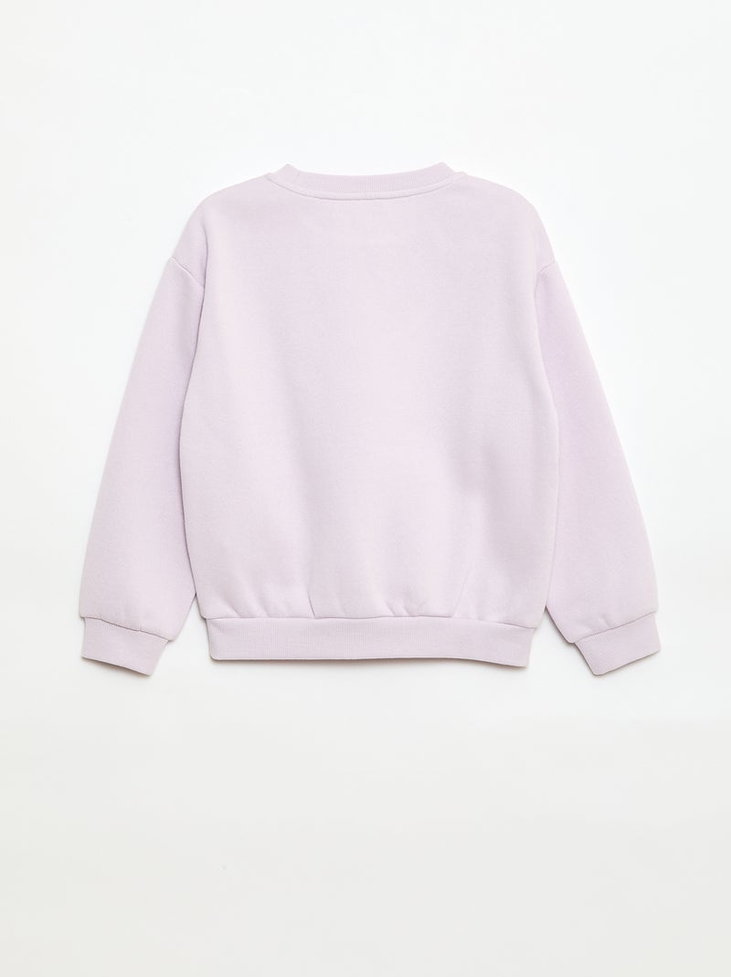 Sweatshirt de manga comprida com estampado Violeta - Kiabi