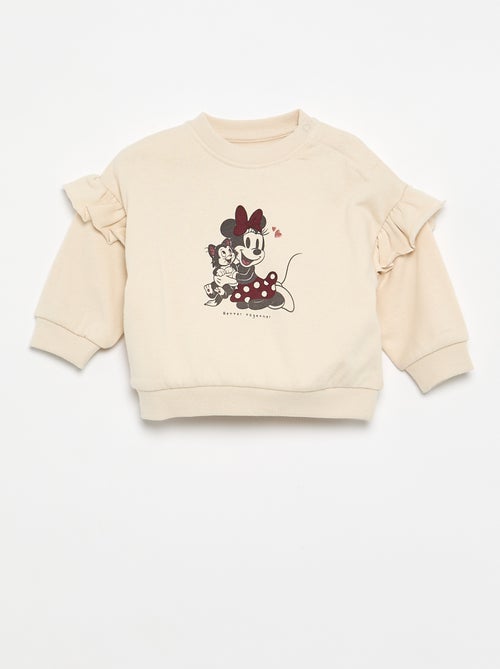 Sweatshirt de manga comprida com folhos nos ombros - Kiabi