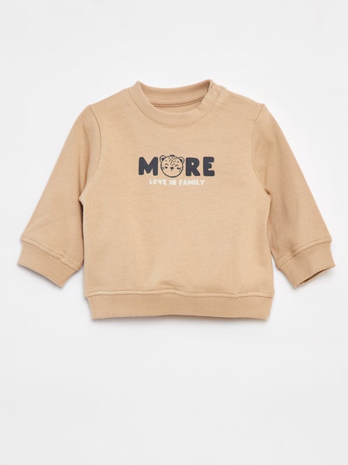Sweatshirt de manga comprida com impressão - Kiabi