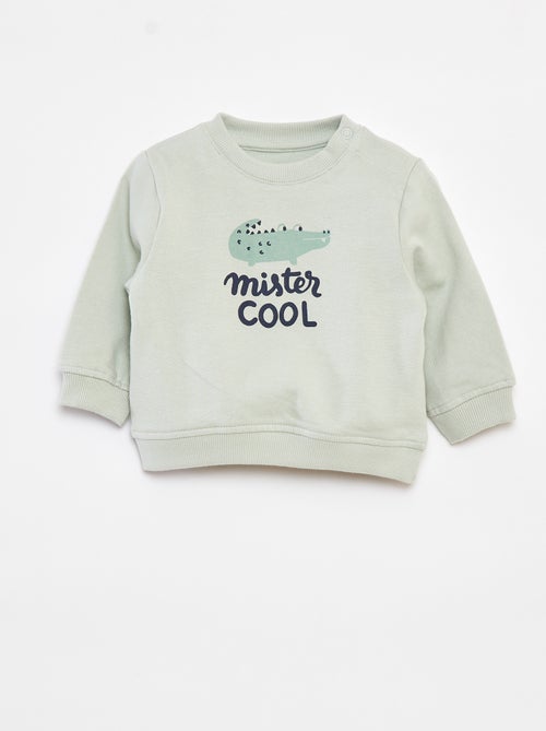 Sweatshirt de manga comprida com impressão - Kiabi