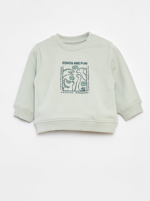 Sweatshirt de manga comprida com impressão - Kiabi