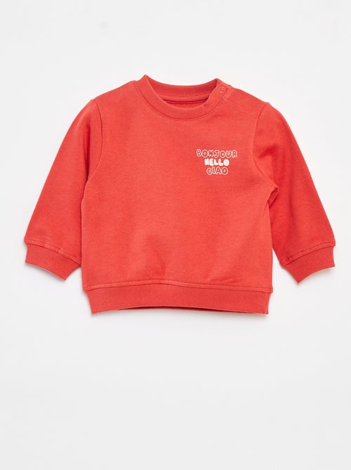 Sweatshirt de manga comprida com impressão - Kiabi
