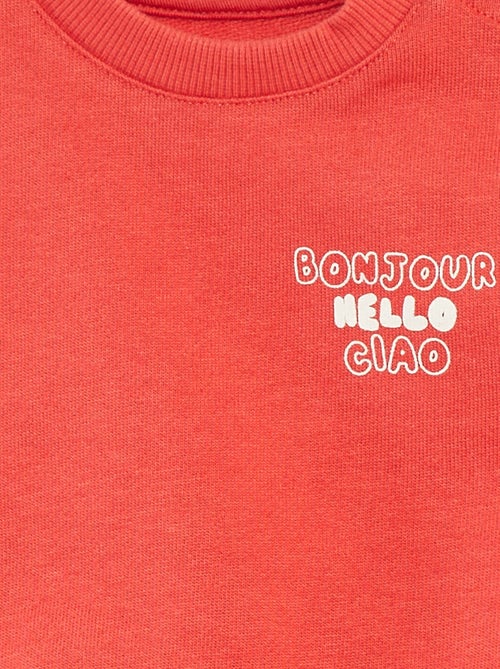 Sweatshirt de manga comprida com impressão - Kiabi