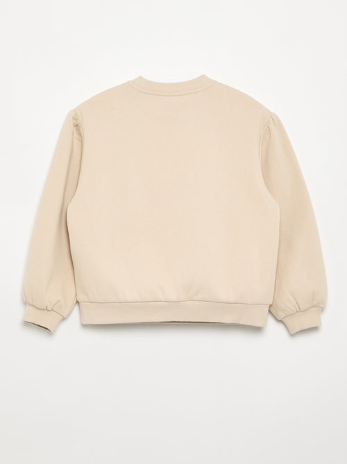 Sweatshirt de manga comprida com laço - Kiabi