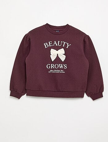 Sweatshirt de manga comprida com laço