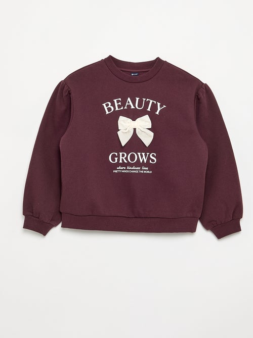 Sweatshirt de manga comprida com laço - Kiabi Sweatshirt de manga comprida com laço - Kiabi