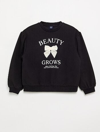 Sweatshirt de manga comprida com laço