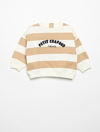 Sweatshirt de manga comprida em polar com ilustração