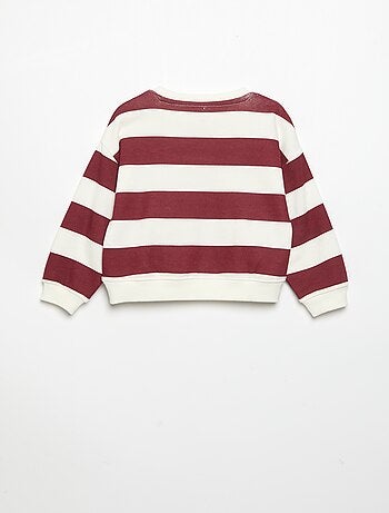 Sweatshirt de manga comprida em polar com ilustração