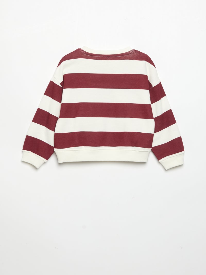 Sweatshirt de manga comprida de polar com animação Vermelho - Kiabi