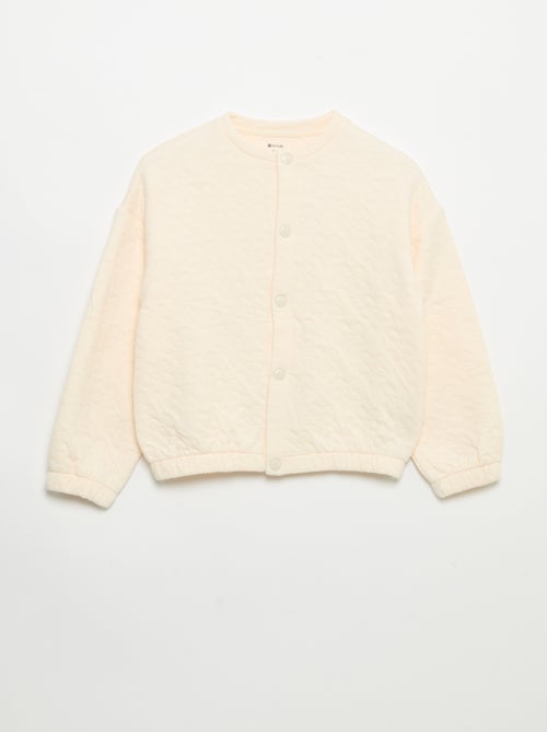 Sweatshirt de manga comprida e abertura com molas de pressão - Kiabi