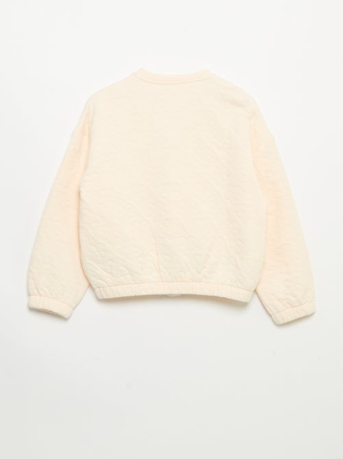 Sweatshirt de manga comprida e abertura com molas de pressão - Kiabi
