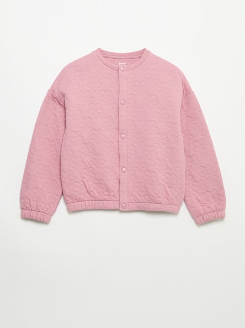 Sweatshirt de manga comprida e abertura com molas de pressão - Kiabi
