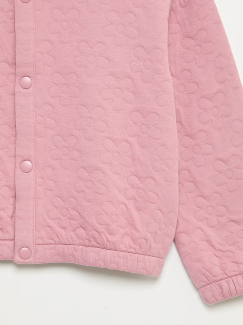 Sweatshirt de manga comprida e abertura com molas de pressão - Kiabi