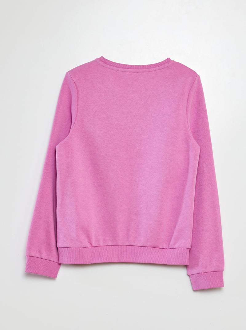 Sweatshirt de manga comprida e gola redonda com estampado VIOLETA - Kiabi