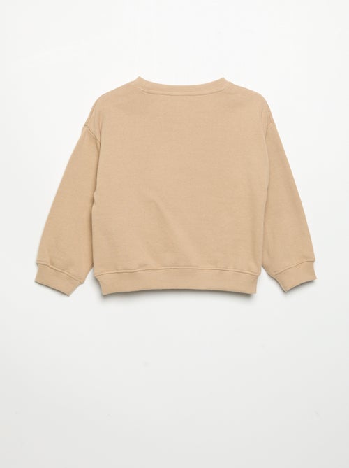 Sweatshirt de manga comprida em polar com ilustração - Kiabi