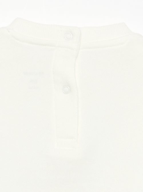 Sweatshirt de manga comprida em polar com ilustração - Kiabi