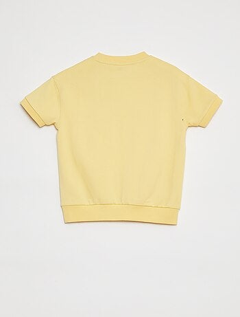 Sweatshirt de manga curta com desenho