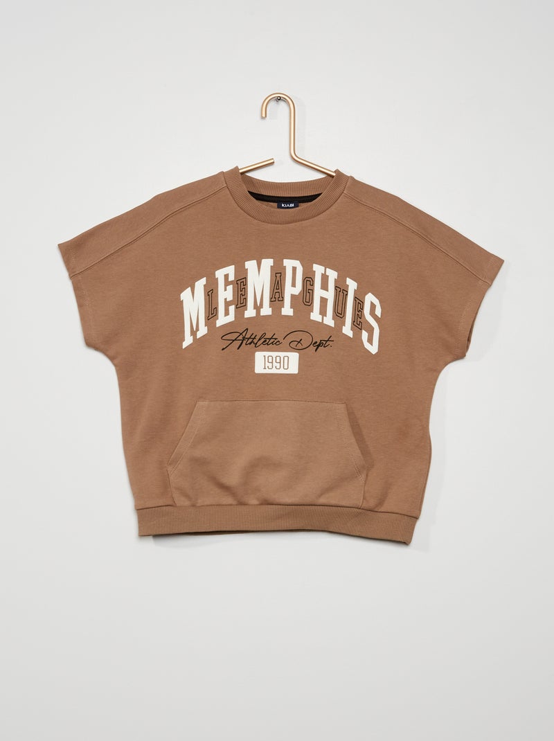 Sweatshirt de manga curta 'Memphis League' Branco - Kiabi