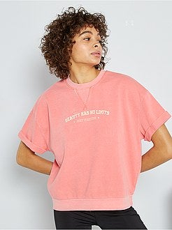 Sweatshirt de manga curta vintage - Kiabi