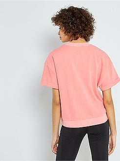Sweatshirt de manga curta vintage - Kiabi