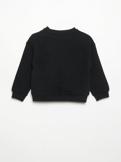 Sweatshirt de mangas compridas de moletão - Kiabi