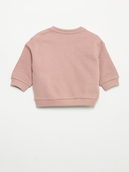 Sweatshirt de mangas compridas de moletão - Kiabi Sweatshirt de mangas compridas de moletão - Kiabi