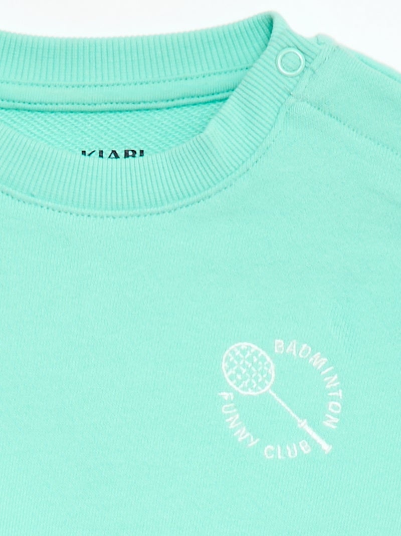 Sweatshirt de mangas compridas Verde - Kiabi