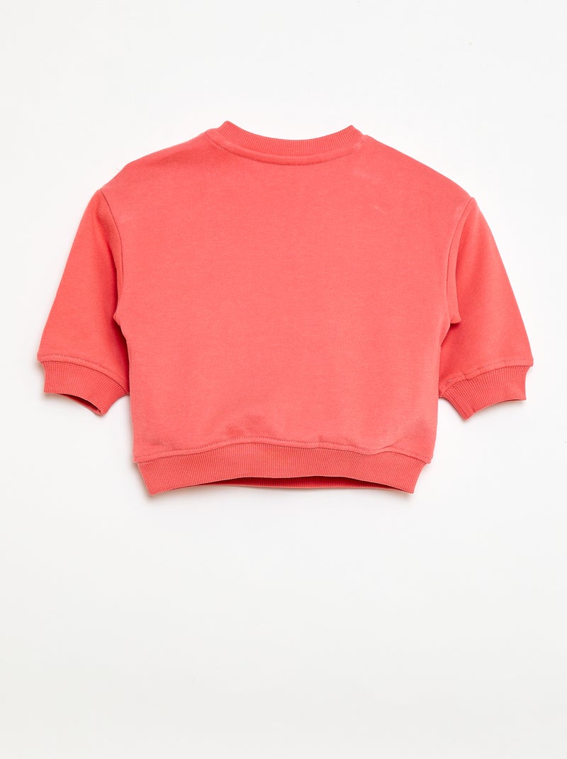 Sweatshirt de mangas compridas Vermelho - Kiabi
