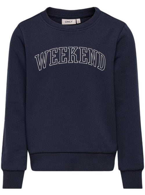 Sweatshirt de menina only koglinna city azul marinho - Kiabi