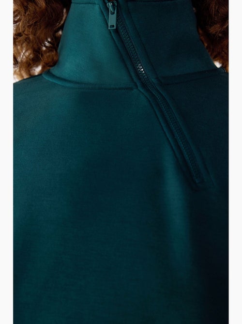 Sweatshirt de modal com meio fecho penti - Kiabi