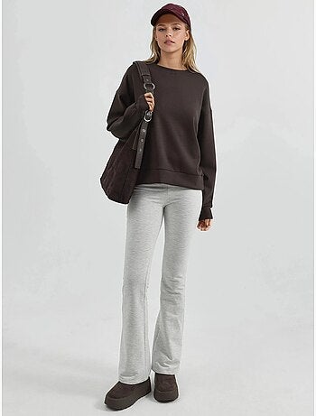 Sweatshirt de modal relaxed fit com gola redonda busem