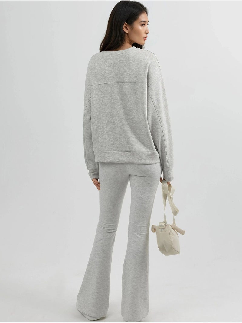 Sweatshirt de modal relaxed fit com gola redonda busem Cinza claro - Kiabi