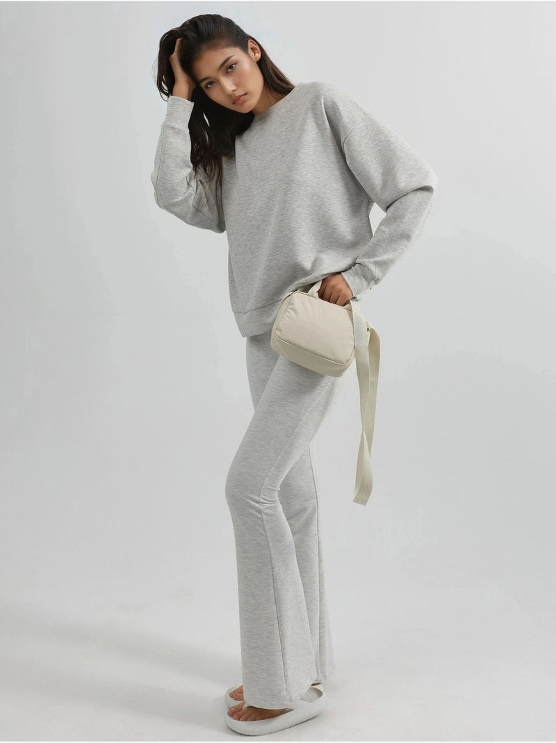 Sweatshirt de modal relaxed fit com gola redonda busem Cinza claro - Kiabi