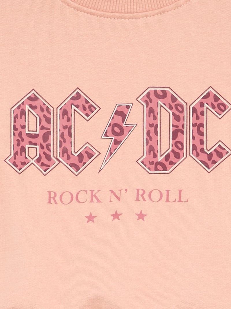 Sweatshirt de moletão 'AC/DC' Bege - Kiabi
