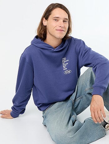 Sweatshirt de moletão com capuz estampado