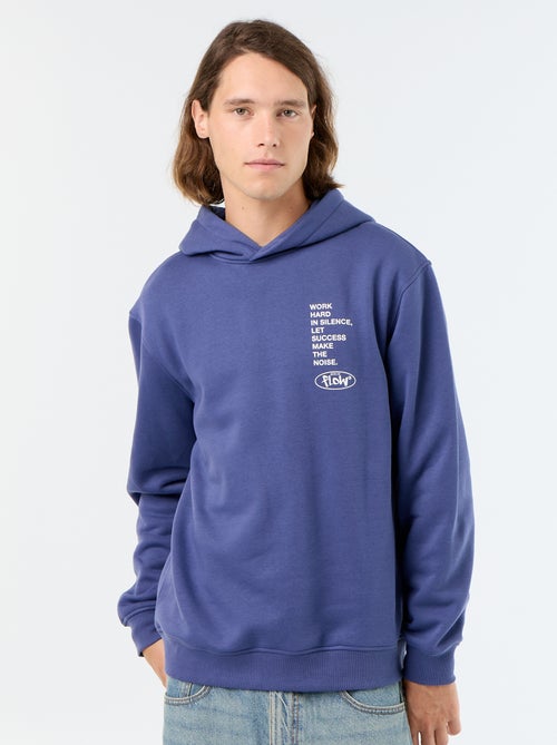 Sweatshirt de moletão com capuz estampado - Kiabi