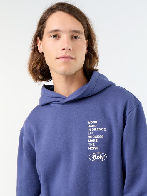 Sweatshirt de moletão com capuz estampado - Kiabi