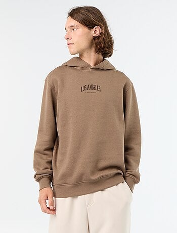 Sweatshirt de moletão com capuz estampado