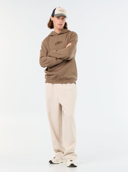 Sweatshirt de moletão com capuz estampado - Kiabi