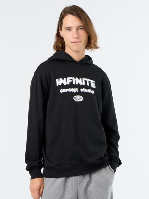 Sweatshirt de moletão com capuz estampado - Kiabi