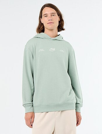 Sweatshirt de moletão com capuz estampado